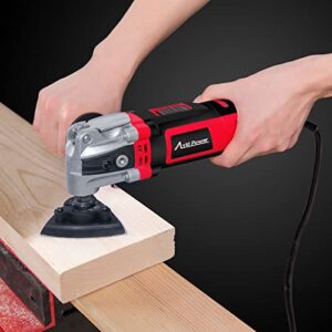 AVID POWER Oscillating Tool, 3.5-Amp Oscillating Multi Tool with 4.5° Oscillation Angle, 6 Variable Speeds and 13pcs Saw Accessories, Auxiliary Handle and Carrying Bag