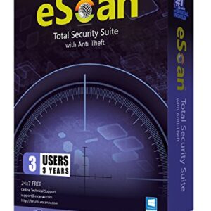 eScan Total Security Suite with Cloud Security Premium includes anti malware Internet Security Software Antivirus plus | 3 Devices 3 years | latest version [2019]