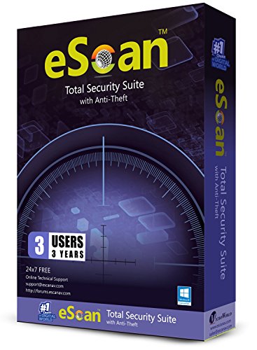 eScan Total Security Suite with Cloud Security Premium includes anti malware Internet Security Software Antivirus plus | 3 Devices 3 years | latest version [2019]