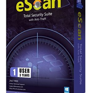 eScan Total Security Suite with Cloud Security premium Web Security USB vaccination Total protection software 2019 Parental Control Maximum Security Internet Security Latest version [1 PC 3 Years]