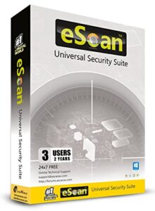 escan universal security suite unlimited security [any 3 device 2 years] platform faster on-demand scanning pc cloud backup zero day threat protection [pc/mac/android/linux/iphone/ipad download]