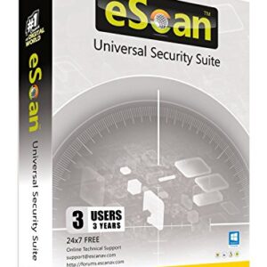 eScan Universal Security Suite any 3 OS license data stream scan Two Way Firewall (Improved) 360 Anti Malware Find your device on theft or loss | 3 Devices - 3 Years | PC/Mac/Android/Linux/iPhone/iPad