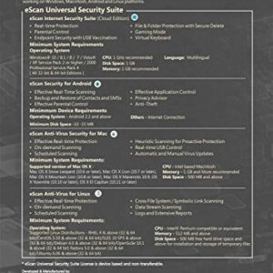 eScan Universal Security Suite 5 in 1 license Two Way Firewall (Improved) Anti Malware On-Demand scan Contact Backup Application Control | 5 Devices 3 Years | PC/Mac/Android/Linux/iPhone/iPad Download