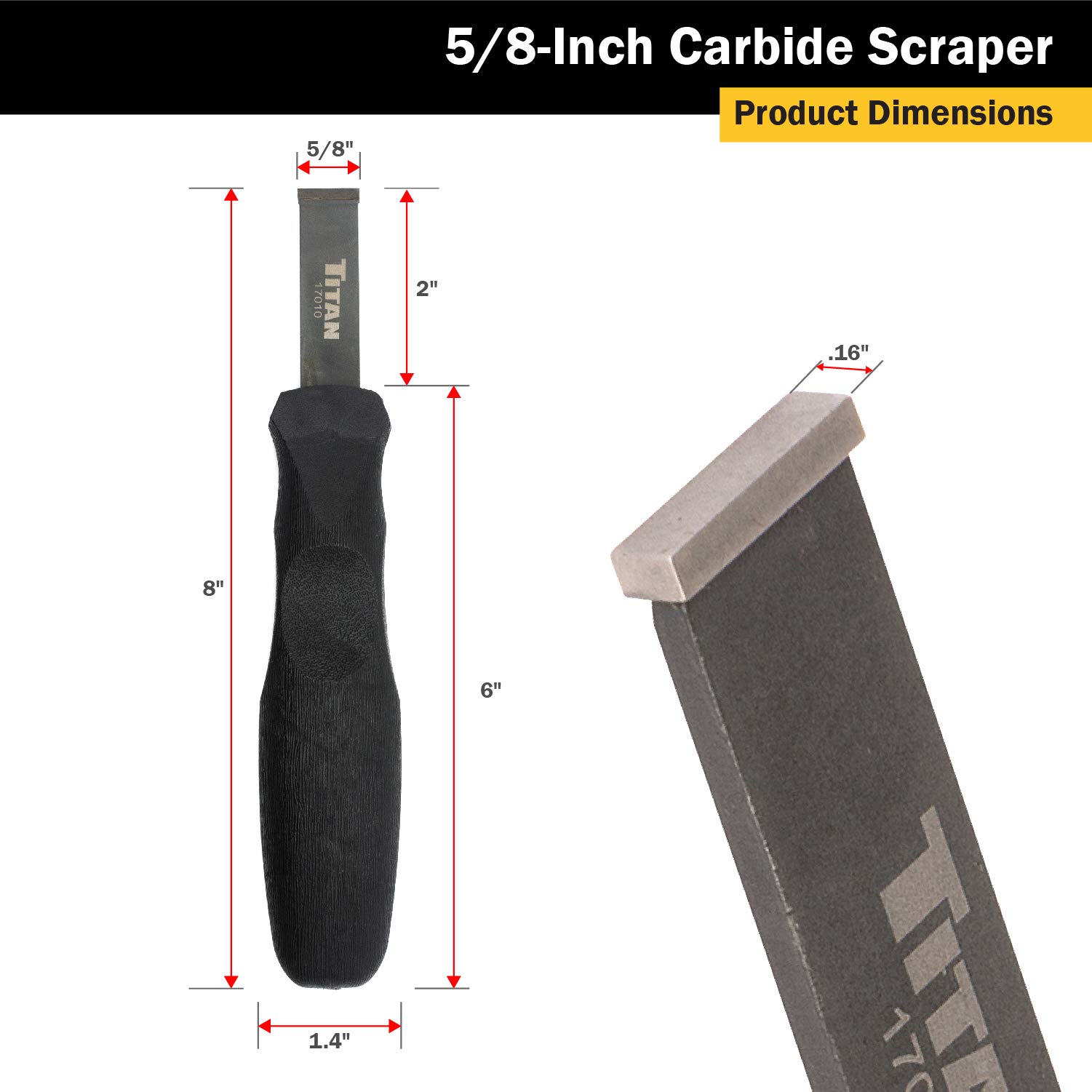 Titan - 5/8 Carbide Scraper (17010)
