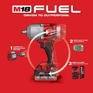 Milwaukee M18 Fuel 1/2" High-Torque Impact w/Free Grease Gu, Chrome (2767-22GG)