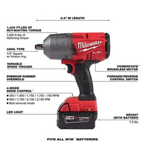 Milwaukee M18 Fuel 1/2" High-Torque Impact w/Free Grease Gu, Chrome (2767-22GG)