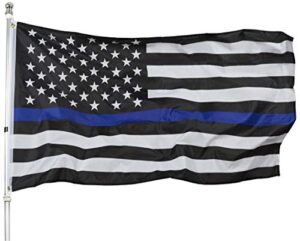 thin blue line american flag - 3x5 blue stripe american matter police flags - usa honoring law enforcement officers banner flags outdoor indoor