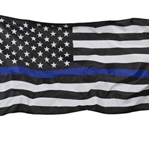 Thin Blue Line American Flag - 3x5 Blue Stripe American Matter Police Flags - USA Honoring Law Enforcement Officers Banner Flags Outdoor Indoor