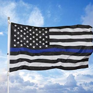 Thin Blue Line American Flag - 3x5 Blue Stripe American Matter Police Flags - USA Honoring Law Enforcement Officers Banner Flags Outdoor Indoor