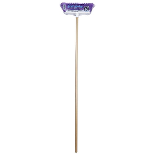 The Original Soft Sweep Magnetic Action Broom Assorted Colors with Natural Finish Wood Handles (1 Broom)