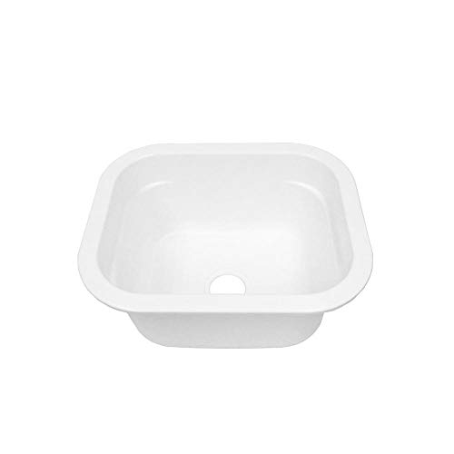 Mustee 2218 Vector 12 Gal Undermount Utility Sink, White