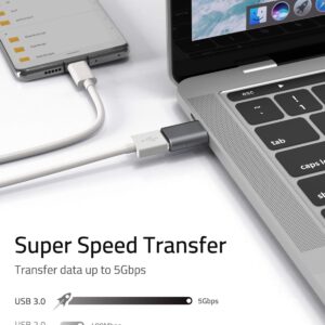 Syntech USB C to USB Adapter Pack of 2,USB C to USB3.0 Female Adapter Compatible with iPhone 15 MacBook Pro Air, other Type C or Thunderbolt Devices