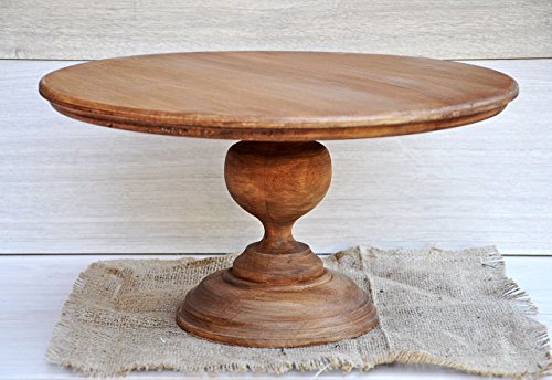 14 inch Wood cake stand Wedding cake display Rustic cupcake holder Donuts pedestal Barn table decoration for birthdays, baby showers