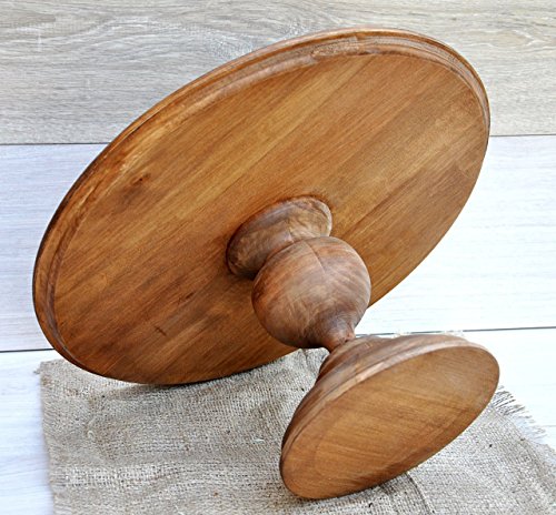 14 inch Wood cake stand Wedding cake display Rustic cupcake holder Donuts pedestal Barn table decoration for birthdays, baby showers