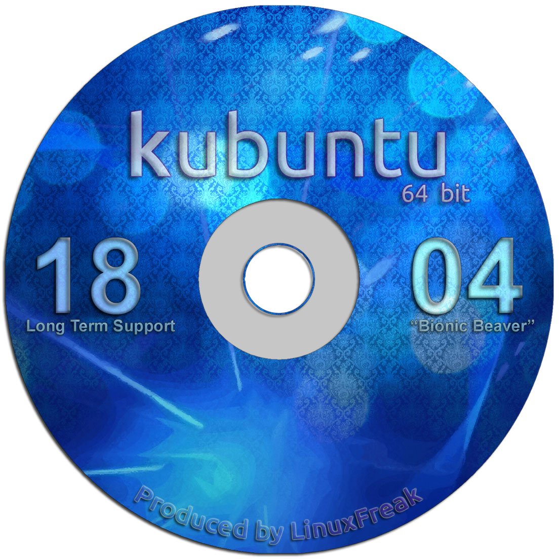 Kubuntu Linux 18.04 DVD - Gorgeous Desktop Live DVD - Official 64-bit Release