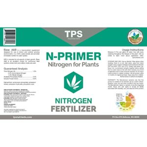 N-Primer Nitrogen Supplement for Fast Vegetative Growth, Promotes Dark Green Leaves by TPS Nutrients, Quart (32 oz)