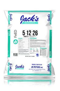 jack's nutrients hydroponic 5-12-26 professional fertilizer part a, 25 lbs