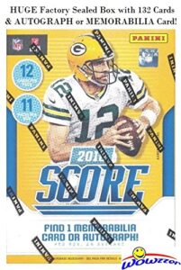 wowzzer 2018 score nfl football exclusive factory sealed blaster box with 132 cards&autograph or memorabilia card! look for rookies&auto's of baker mayfield, saquon barkley, sam donald&more!