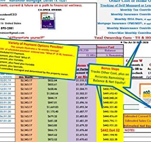 Mortgage Minimizer/Equity Builder: Purchase or Refi Mortgage Loan Manager & Tracking System