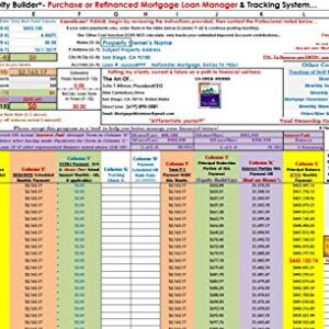 Mortgage Minimizer/Equity Builder: Purchase or Refi Mortgage Loan Manager & Tracking System