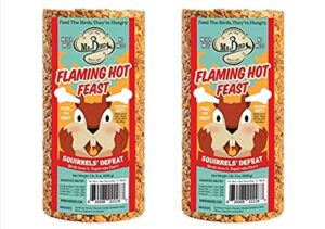 2-pack of mr. bird flaming hot feast small cylinder 19 oz.