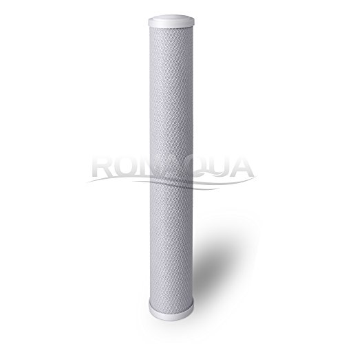 Ronaqua 20" x 2.5" Replacement Water Filters Cartridges Sediment CTO Block & GAC for 20 Inch Whole House System