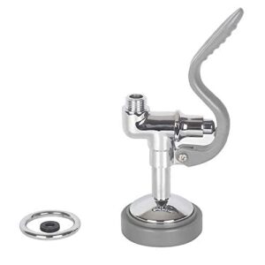 JZBRAIN Pre Rinse Spray Valve Commercial Faucet Sprayer Head 1.42 GPM High Pressure Dish Sprayer Nozzle Replacement Kit for Pre Rinse Faucet Chrome Polished (Grey)