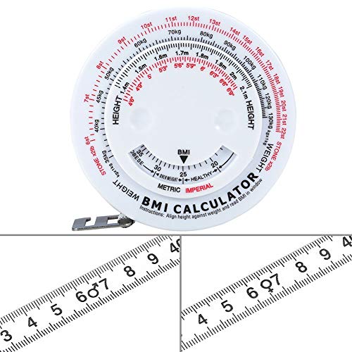 BMI Body Mass Index Retractable Tape 150cm Measure Calculator Diet Weight Loss Tape Measures Tools