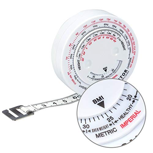 BMI Body Mass Index Retractable Tape 150cm Measure Calculator Diet Weight Loss Tape Measures Tools