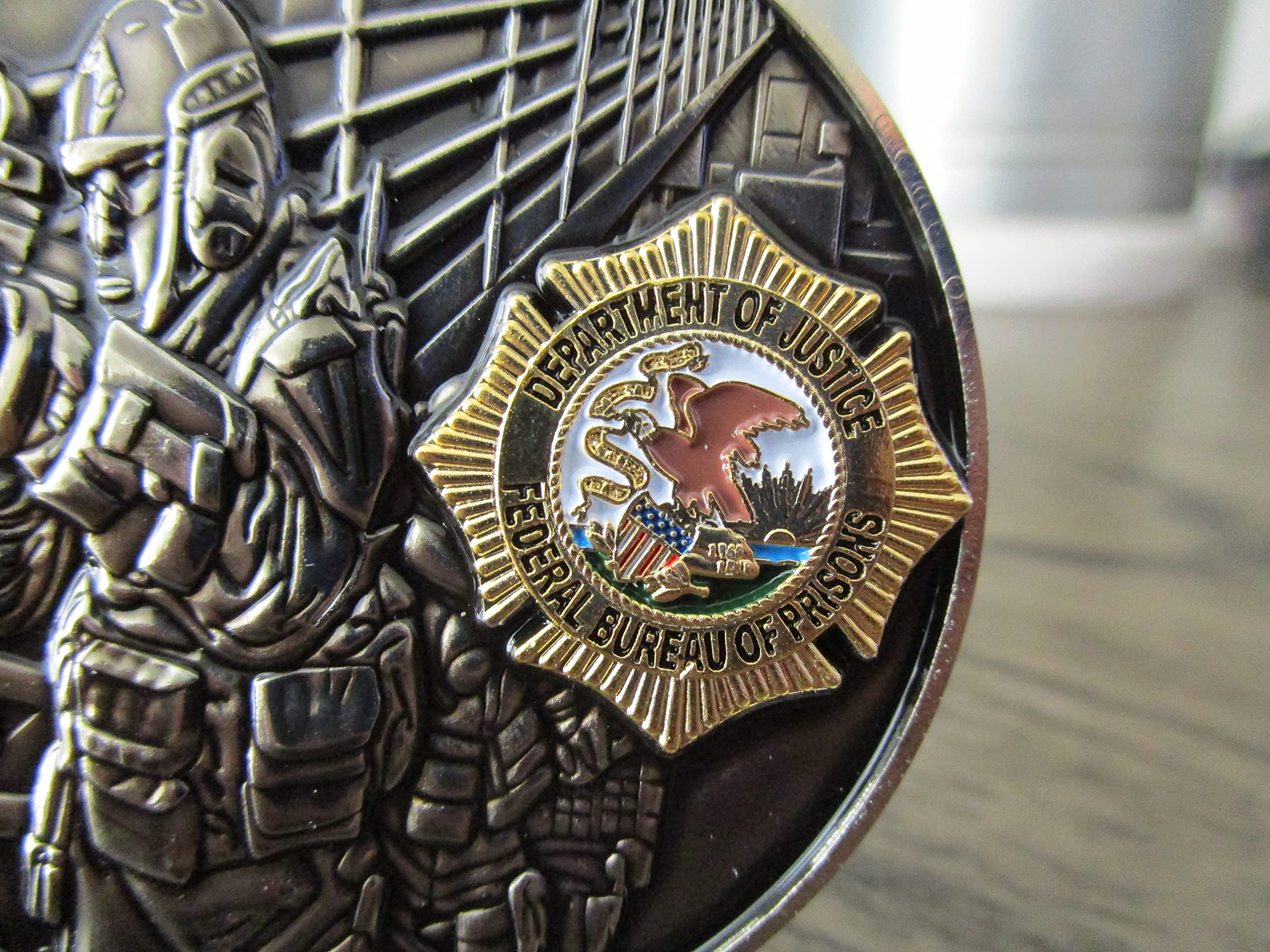 Federal Bureau of Prisons Special Operations Response Team Dept of Justice Challenge Coin