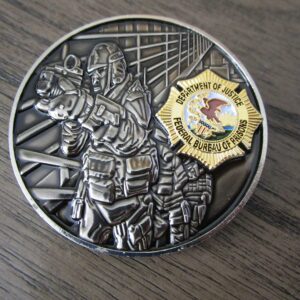 Federal Bureau of Prisons Special Operations Response Team Dept of Justice Challenge Coin