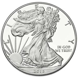 2015-1 ounce american silver eagle low flat rate shipping .999 fine silver dollar uncirculated us mint