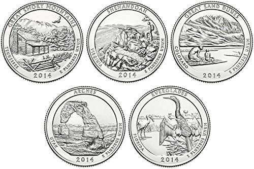 2014 P, D BU National Parks Quarters - 10 coin Set Uncirculated