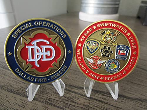 Dallas Fire Department Special Operations k9 Hazmat Swiftwater WildlandChallenge Coin