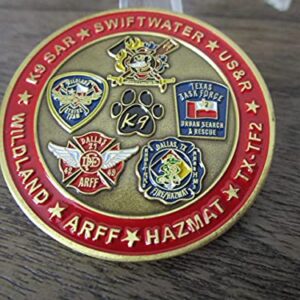 Dallas Fire Department Special Operations k9 Hazmat Swiftwater WildlandChallenge Coin