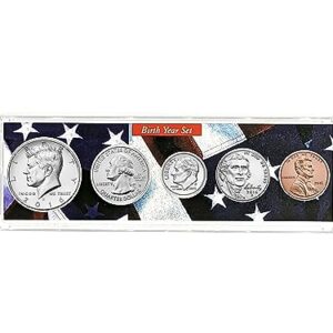 2016-5 Coin Birth Year Set in American Flag Holder Collection Seller Uncirculated