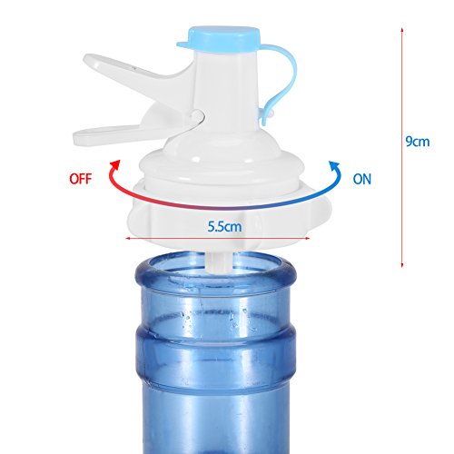 Pack of 1 Manual Operated 5 Gallon Bottle Jug Pump Drinking Water Spout Dispenser with Dustproof Cap