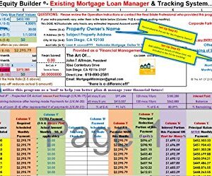 Mortgage Minimizer/Equity Builder: Existing Mortgage Loan Manager & Tracking System