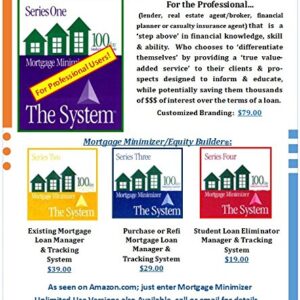 Mortgage Minimizer/Equity Builder: Student Loan Eliminator Manager & Tracking System