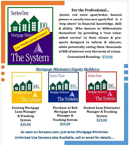 Mortgage Minimizer/Equity Builder: Student Loan Eliminator Manager & Tracking System