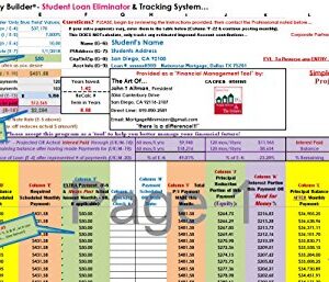 Mortgage Minimizer/Equity Builder: Student Loan Eliminator Manager & Tracking System