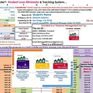 Mortgage Minimizer/Equity Builder: Student Loan Eliminator Manager & Tracking System