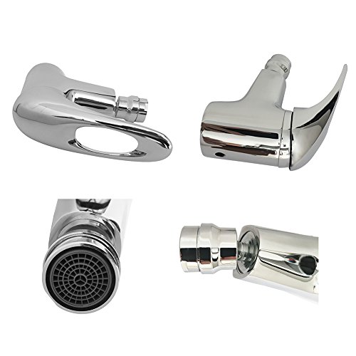 Toilet Bidet Faucet with Hot & Cold Water Brass Bathroom Single Hole Sink Mixer Tap, Chrome