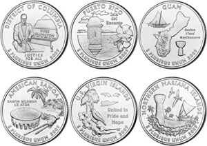 2009 p, d bu territory quarters - 12 coin set uncirculated