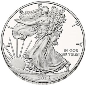 2014-1 ounce american silver eagle low flat rate shipping .999 fine silver dollar uncirculated us mint
