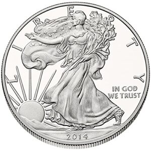 2014-1 Ounce American Silver Eagle Low Flat Rate Shipping .999 Fine Silver Dollar Uncirculated US Mint