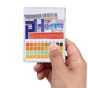 pH Test Strips 0-14, 0.5 Accuracy 100ct, Esee pH Strips pH Test Paper to Test Drinking Water, Food, Pools, Aquariums, Monitor Body pH Levels for Alkaline & Acid Using Saliva and Urine