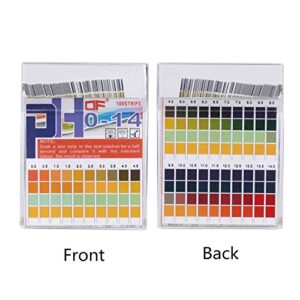 pH Test Strips 0-14, 0.5 Accuracy 100ct, Esee pH Strips pH Test Paper to Test Drinking Water, Food, Pools, Aquariums, Monitor Body pH Levels for Alkaline & Acid Using Saliva and Urine