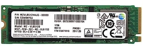 Samsung PM981 Polaris 512GB M.2 NGFF PCIe Gen3 x4, NVME Solid State Drive SSD, OEM (2280) MZVLB512HAJQ-00000