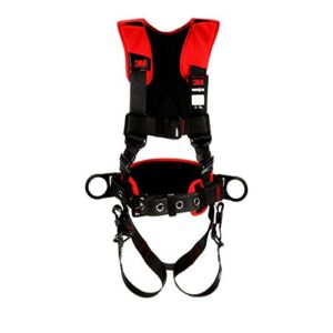 3m protecta medium - large comfort construction style full body positioning harness with easy-link web adapter, auto-resetting lanyard keeper and impact indicator